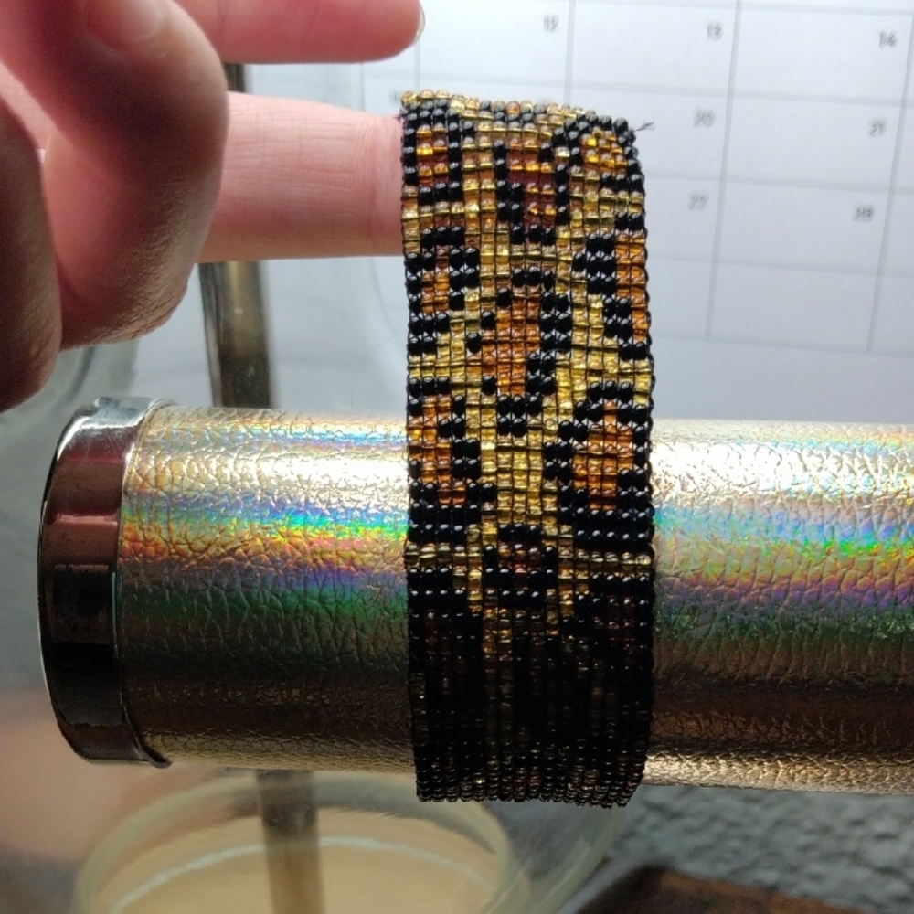 Beaded Animal Print Bracelet